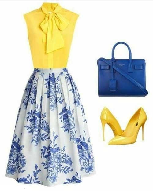 ست آبی و زرد