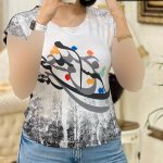 تیشرت گیاهی دخترانه در طرح های زیبا کد 483