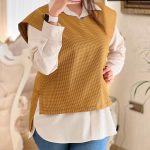 ست وست و شومیز بهاره جنس شومیز جاذبه وست فاستون کد 468