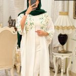 مانتو عبایی بلند جنس لنین