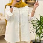 شومیز مانتویی پارمیس جنس داکرون نخ درجه یک کد 485