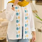 مانتو کوتاه مدل آگرین جنس لینن زارا با خرجکار لنین هندی کد 508