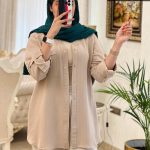 شومیز مانتویی مدل فوژان جنس فوژان نخ پنبه دوبل کد 555