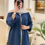 شومیز مانتویی مدل اناهیتا جنس آیوا گرم دار درجه یک کد 554