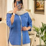 حراج مانتو کوتاه تابستانی مدل سیتا جنس کتیبه نخی نرم و لطیف کد 557