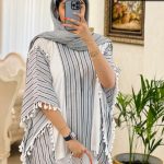 مانتو عبایی مدل پریا جنس لینن نچرال کد 566