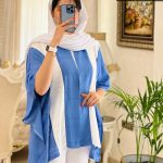 حراج مانتو پانچ مدل سامر جنس ترکیبی لنین کتیبه کد 558