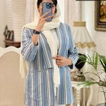 کت پاییزه یقه ارشال مدل سارینا جنس شانتون درجه یک کد 576