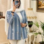 کت  ۴ دگمه یقه انگلیسی مدل ورنیکا جنس شانتون کد 581