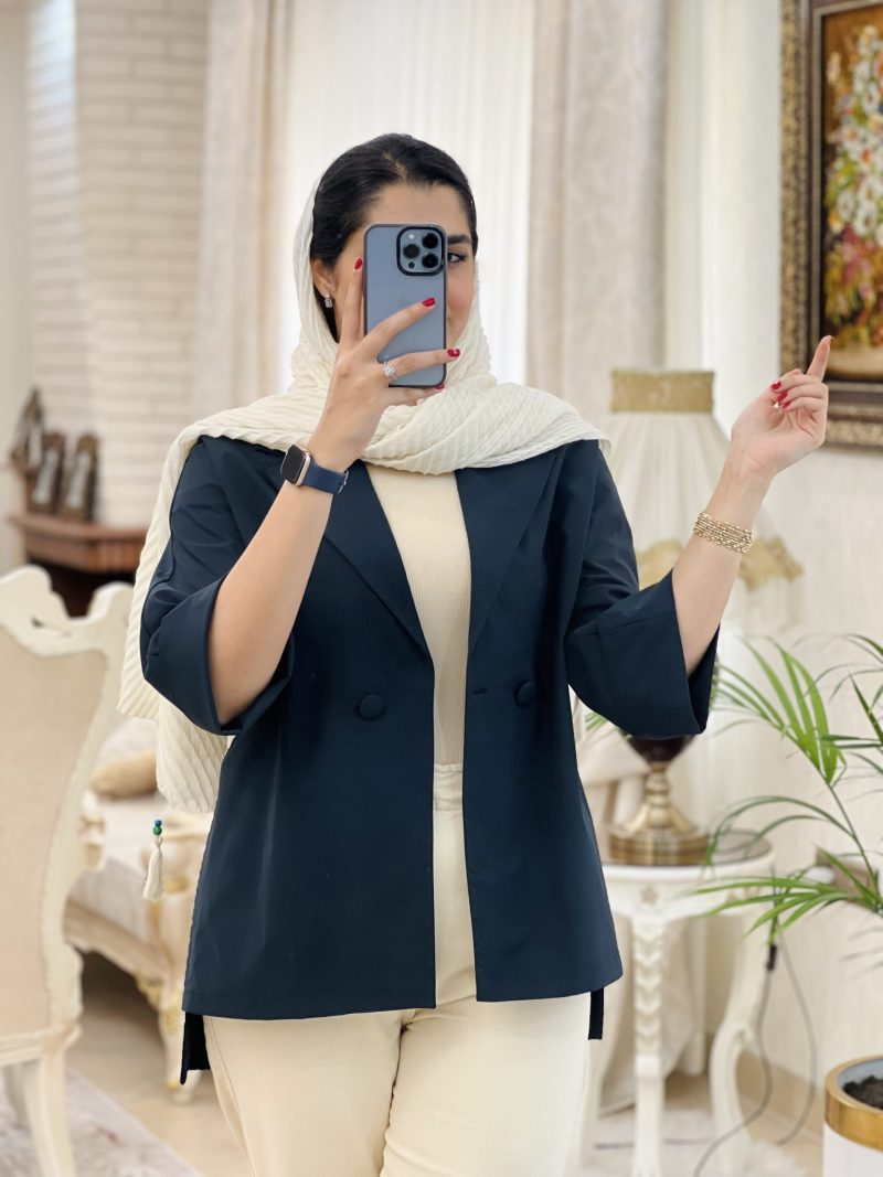 کت پاییزه مدل آیدان جنس کتان زار درجه 1 کد 585 - تصویر 6