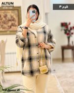 شکت کلاه دار نارگیل جنس کار پشمی داخل خز دار کد 605 - تصویر 2