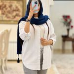 شومیز مانتویی مدل صنم جنس کتان ۴ فصل وارداتی گرم بالا کد 627