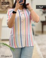 شومیز آستین 3 ربع دخترانه جنس کریشه