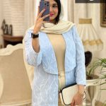 مانتو یقه آرشال مغزی دوزی مدل نیل جنس ژاکارد کد 662