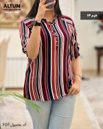 شومیز آستین 3 ربع دخترانه جنس کریشه
