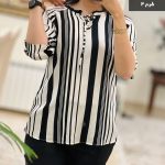 شومیز آستین 3 ربع دخترانه جنس کریشه