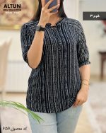 شومیز آستین 3 ربع دخترانه جنس کریشه