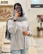 مانتو شومیزی مدل نرگس جنس نخ جاذبه کد 677 - تصویر 3