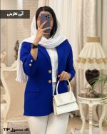 کت مدل ارغوان جنس مازراتی گرم بالا داخل لایه کاری کد 663 - تصویر 7