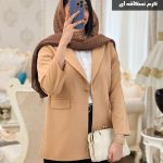 کت تک دگمه باران جنس مازراتی درجه یک کد 694