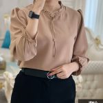 شومیز آستین بلند مدل سلنا جنس کرپ الیزه درجه یک 709