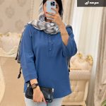 مانتو شومیزی مدل سنبل جنس لنین نچرال کد 707