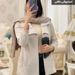 کت دو یقه جنس مازراتی لمه ترکیبی با پارچه بامبو کد 695