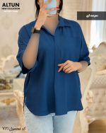 شومیز مانتویی صنم جنس بابوس ۳ نخ درجه یک کد 721 - تصویر 4