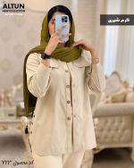 شومیز مانتویی جنس کتون