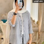 مانتو شومیز دخترانه جنس لنین کنفی