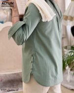 شومیز مانتویی لیدو جنس لینن کتون تابستانه کد 723 - تصویر 6