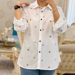 شومیز گلدوزی جنس نخ تایلندی درجه یک کد 722