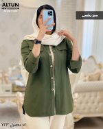 شومیز مانتویی لیدو جنس لینن کتون تابستانه کد 723 - تصویر 2