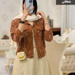 کراپ کت جنس پارچه شانتون لینن سوزن دوزی شده کد 745