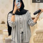 حراج شومیز مانتویی مدل طوبا جنس لینن کد 748