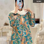 شومیز مانتویی تابستانه جنس لنین طرح دار