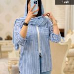 شومیز مانتویی بهاره جنس داکرون