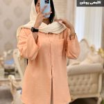 شومیز مانتویی مدل مهلا جنس لینن شانتون کد 730