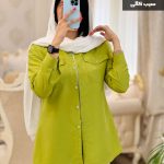 شومیز مانتویی پارمیس جنس داکرون نخ درجه یک کد 738