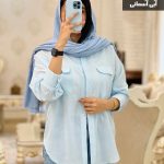 شومیز مانتویی جنس شانتون