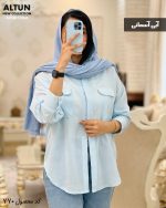 شومیز مانتویی جنس شانتون