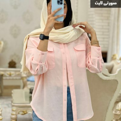 شومیز مانتویی جنس شانتون