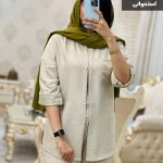 شومیز مانتویی مدل آنا جنس شانتون کد 756