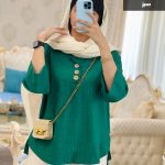 شومیز مانتویی زنانه سبز