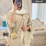 مانتو دگمه پرسی مدل فرشته جنس لنین کد 783