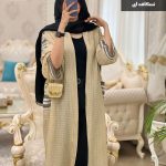 مانتو بلند مدل ارکیده جنس لینن پفکی کد 798