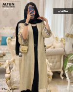 مانتو بلند مدل ارکیده جنس لینن پفکی کد 798