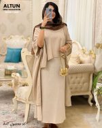 حراج ست دو تیکه مهسا شنل و دامن جنس مراکشی کد 802 - تصویر 5
