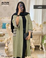 مانتو بلند مدل ارکیده جنس لینن پفکی کد 798 - تصویر 4