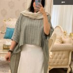 حراج ست دو تیکه مهسا شنل و دامن جنس مراکشی کد 802